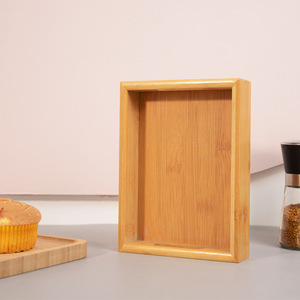 Plateau à pain en bambou, couleur bois naturel, style simple, plateau de service pour la cuisine - Product Image 1