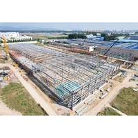 Modèle 3D de construction de hangar à structure en acier CAO Conception d'entrepôt préfabriqué