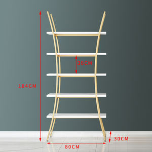 Ahorro de espacio Zapatería de lujo Muebles Zapatos de metal dorado Soporte de exhibición Estante para tienda minorista 3 compradores - Product Image 4