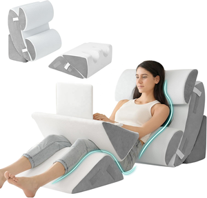 Ensemble d'oreillers en mousse à mémoire de forme confortable soutien du <span class=keywords><strong>dos</strong></span> soulagement de la douleur élévation des jambes oreiller orthopédique Wedge - Product Image 1