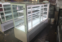 Vitrine réfrigérée pour gâteaux en verre, refroidie par air, pour pâtisserie commerciale, café, boutique de gâteaux