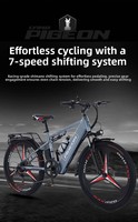 Bicicleta Eléctrica de Montaña para Jóvenes Urbanos, Motor sin Escobillas en la Rueda Trasera de 350W, Batería de Litio de 11ah, Batería Oculta, Frenos de Disco Dobles