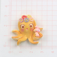 Pieuvre Mer Animal Poisson Hippocampe Kawaii tortue Slim charmes DIY boucles d'oreilles coque de téléphone décoration pendentif épingle à cheveux peut ajouter crochet
