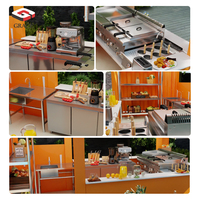 Conteneur de livraison modulaire en acier inoxydable pour équipement de cuisine électrique, restaurant préfabriqué, camion de restauration rapide, kiosque de cuisson