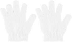 ถุงมืออาบน้ำไนลอนป่านปอกระเจาสีพื้นสำหรับขายส่ง ถุงมือขัดผิว ขจัดเซลล์ผิวที่ตายแล้ว ผ้าขัดตัวอาบน้ำแบบมีสายรัด - Product Image 2