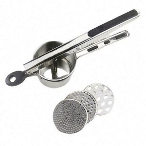 Customized Logo Multi-Functional Stainless Steel Hot Potato Ricer Masher Metal Vegetable Cutting and Mashing <b>Tool</b> - Product Image 5