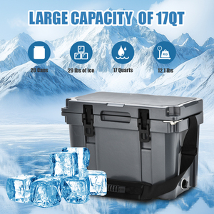 Glacière portable rotomoulée 17QT, durable, en LLDPE, isolée, étanche, pour canettes, aliments, vin, <span class=keywords><strong>camping</strong></span>, pêche, plein air - Product Image 4