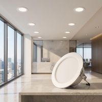 Plafonnier encastré LED Starsun pour intérieur, en aluminium et PMMA, blanc/noir, 3 CCT, spot moderne, angle de faisceau 120°, garantie 2 ans