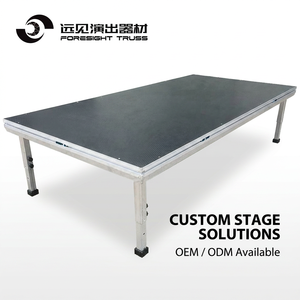 Scène de table en alliage d'aluminium 6061-T6 avec plateau en contreplaqué ignifuge, hauteur réglable - Product Image 1