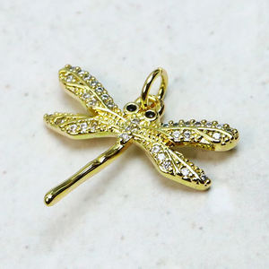 Colgantes de libélula, joyería de verano a la moda, colgante de <span class=keywords><strong>insecto</strong></span> de libélula de circón para fabricación de joyas - Product Image 2