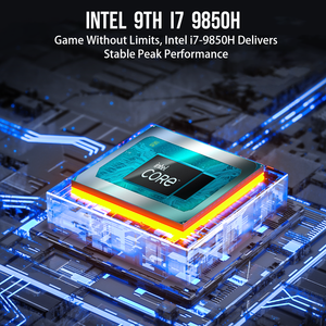 Ordinateur portable double écran 16''+14'' neuf, <span class=keywords><strong>Intel</strong></span> <span class=keywords><strong>Core</strong></span> <span class=keywords><strong>i7</strong></span> <span class=keywords><strong>9850H</strong></span>, clavier rétroéclairé pleine taille, LAN Gigabit, boîtier métal - Product Image 3
