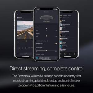 ลำโพงไร้สาย Bowers Wilkins Zeppelin Pro Edition, ลำโพงบลูทูธขนาดใหญ่, ไดรเวอร์ 5 ตัว พร้อมซับวูฟเฟอร์, บลูทูธ St - Product Image 6