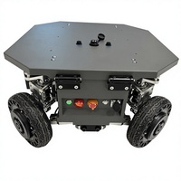 Châssis de robot à quatre roues indépendantes, charge utile 80 kg, suspension, direction, système de navigation, robot d'inspection de sécurité