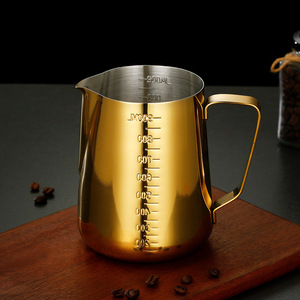 304 Stainless Steel Latte Art Pitcher 550ml With Measuring Marks For Milk Frothing And Coffee Art - Product Image 2