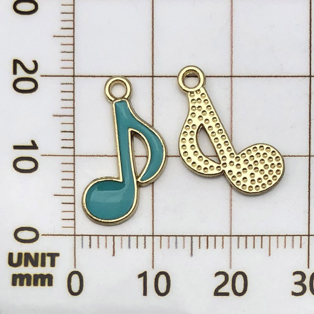 Una nota musical azul lago a base de aceite - 0.6g - 19*12mm - 19450