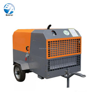 Compresseur d'air mobile diesel rotatif lubrifié refroidi par air 185 CFM
