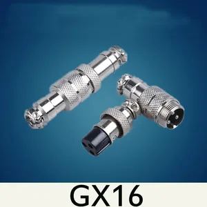 GX16 havacılık konektörü fiş yerleştirme Femal & Mele 2/3/4/5/6/7/8/9/10pin dairesel Butting bağlayıcı