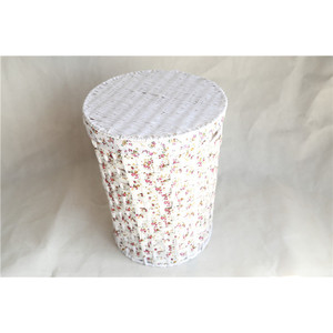 Cesta de lavandería tejida a mano, cesta redonda de tela para almacenamiento de ropa, organizador de ropa, estilo pastoral - Product Image 2