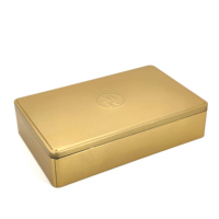 Boîte d'emballage rectangulaire en fer blanc pour biscuits, personnalisable OEM/ODM, 270x170x61mm, boîte cadeau en métal de qualité alimentaire pour biscuits au beurre