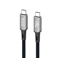 Câble USB4 Thunderbolt 4 PD 240W Charge Rapide 8K/60Hz 40Gbps Type C Tressé en Maille Mâle-Mâle pour Moniteur Microphone Ordinateur Portable