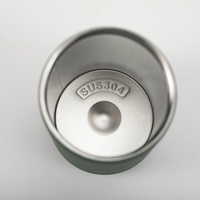 Gobelet Isotherme en Gros de 400 ml à Double Paroi en Acier Inoxydable, Tasse à Café Anti-déversement Style Sport avec Couvercle pour Adultes et Amis