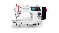 Machine à coudre industrielle plate UNIQUE GC-M5 à entraînement direct, informatisée, point noué, avec coupe-fil automatique et moteur servo