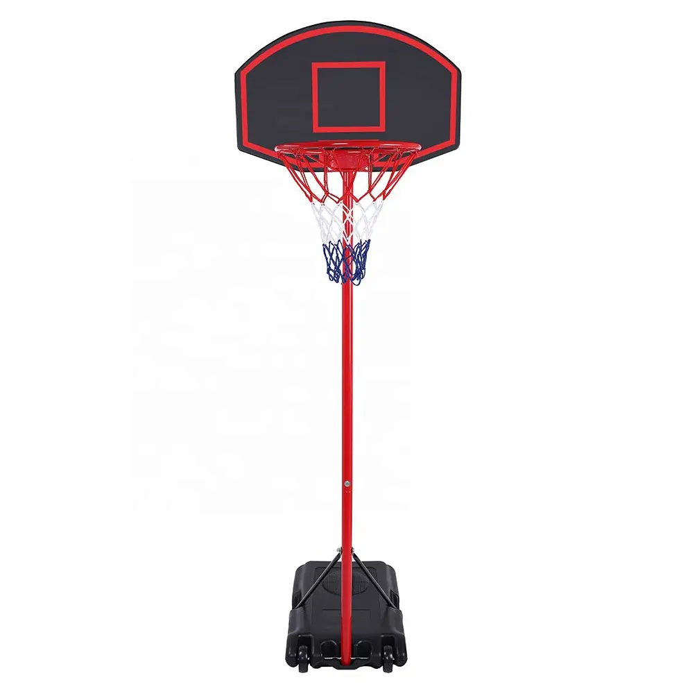 사용자 정의 10 피트 휴대용 높이 조절 야외 미니 농구 목표 후프 스탠드 시스템 바퀴 주니어 성인