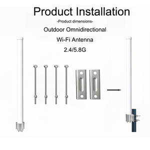 야외용 12dBi 2.4G 5G 5.8G <span class=keywords><strong>WIFI</strong></span> 2x2 MIMO 유리섬유 옴니 안테나 고이득 안테나 - Product Image 2
