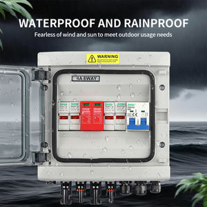 太阳能光伏直流500伏光伏汇流箱带防雷<span class=keywords><strong>2</strong></span>输入1输出保险丝MCB SPD防水盒IP65 - Product Image 3