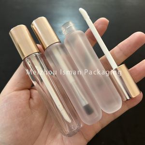 ISMAN Tube de brillant à lèvres dépoli 3ml 5ml, Emballage correcteur or rose, Flacon vide pour fond de teint liquide avec pinceau à lèvres, Brosse à cheveux - Product Image 3