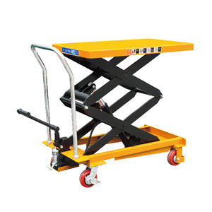 Plataforma de elevación hidráulica Manual portátil de 350kg, <span class=keywords><strong>Mini</strong></span> elevador hidráulico de mano, carrito de mesa de tijera - Product Image 4