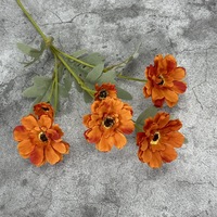 6 Tangkai Bunga Sutra Campuran Artificial Zinnia Sun Chrysanthemum Dekorasi Pernikahan Rumah Ornamen Alat Peraga Pemotretan Grosir