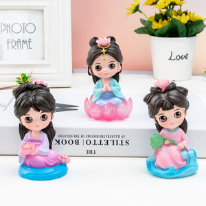 Lotus Pond Delight Blind <b>Box</b> Cute Chinese Cartoon Figurines Resin Desktop Ornaments Gift for Kids Ages 8 13 - Product Image 2