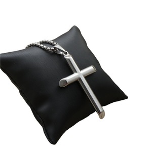 Cross Pendant <b>Necklace</b> Stainless Steel Unisex Gift Jewelry Silver White - Product Image 4