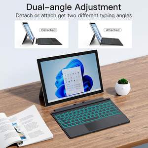 Clavier sans fil magnétique rétroéclairé en couleur avec pavé tactile pour <span class=keywords><strong>Microsoft</strong></span> Surface Pro 3/4/5/6/7/7 Plus - Product Image 4