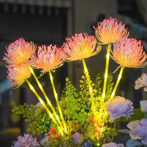 Luci LED da Giardino Impermeabili per Esterni, Lanterne a Forma di Fiore Alimentate a Energia Solare, Atmosfera da Giardino IP65, Alimentazione AC, Acciaio Inossidabile - Product Image 1