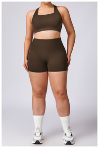 Obésité grande taille Yoga vêtements <span class=keywords><strong>pour</strong></span> femmes séchage rapide Pilates course collants sport Fitness costume - Product Image 4