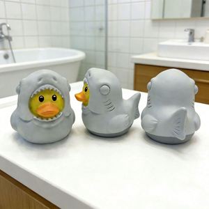 Outil de jeu de sable créatif pour enfants en forme de requin, canard en caoutchouc mignon en forme d'animal, unisexe, pour bébés de 0 à 24 mois - Product Image 2