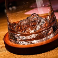 Verres à spiritueux de style japonais, verre à boire transparent avec motif du Mont Fuji, verre à whisky, gobelet à whisky