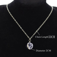 Collier de système solaire phosphorescent, pendentif boule de cristal à neuf planètes, lune et galaxie
