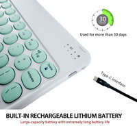Keyboard Mini Nirkabel Bt Plastik Ultra Tipis Ambidextrous Hot-Swap Floating Touchpad Isi Ulang untuk iPad Air 4 5 6 7 Pro