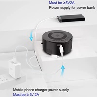 Mini-projecteur portable Plug-and-Play avec haut-parleurs intégrés, mise en miroir du téléphone par câble, alimenté par batterie, compact 1080P pour