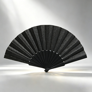 Abanico de Mano de Plástico Brillante de 23 cm con Tela Brillante para Mujeres, Accesorios para Fiestas y Festivales, Venta al Por Mayor - Product Image 5