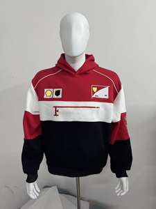 Nuovi Stili Felpa con Cappuccio Ricamata a Collo Alto, Modello Racing, Vestibilità Ampia, per Donna e Uomo, Casual, a Maniche Lunghe - Product Image 5