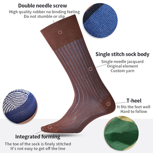 Chất Lượng Cao Sang Trọng Màu Xanh Kinh Doanh Chính Thức Vớ Tùy Chỉnh Mùa Xuân Phong Cách Mỏng Thoải Mái Và Thoáng Khí Ăn Mặc Vớ - Product Image 5