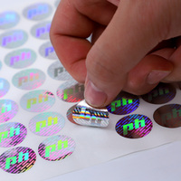 Autocollant adhésif personnalisé en PVC recyclé, résistant aux UV, découpé à la forme, avec code QR, hologramme, étiquette de sécurité RF pour l'emballage alimentaire