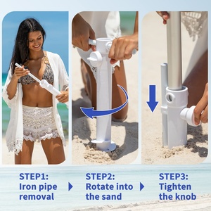 Design personalizzato striscia regolabile in altezza palo in alluminio 8k nervature in fibra di vetro Tilt Outdoor Cool Sun Shelter ombrelloni ombrelloni <span class=keywords><strong>da</strong></span> spiaggia - Product Image 4