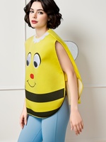 Costume de mascotte d'abeille amusante de carnaval Combinaisons d'animaux de fête de vacances avec chapeau