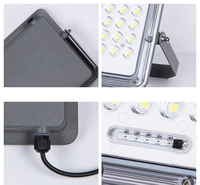 Projecteur LED Solaire 100W 200W 300W 400W 500W en Aluminium avec Affichage de Puissance, OEM ODM, Faible MOQ, Logo Personnalisé, Éclairage Extérieur