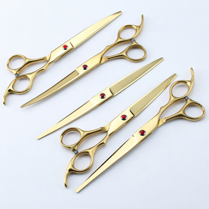 Ciseaux de coiffure professionnels droits en acier inoxydable, tranchants, de 6 pouces, pour couper et effiler - Product Image 1